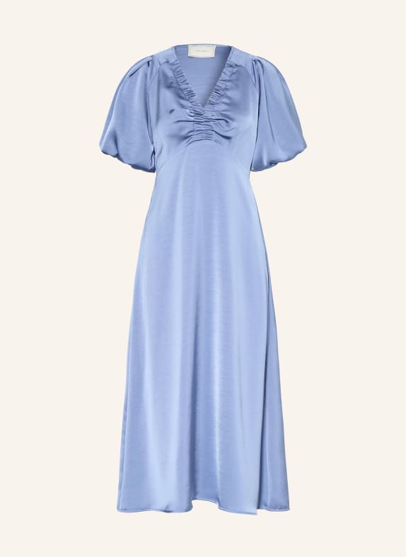 NEO NOIR Saténové šaty ILLANA MODRÁ