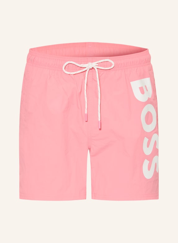 BOSS Badeshorts OCTOPUS ROSA / WEISS