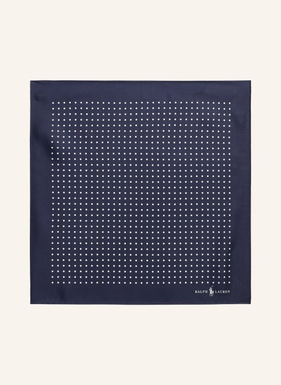 POLO RALPH LAUREN Einstecktuch aus Seide DUNKELBLAU / WEISS