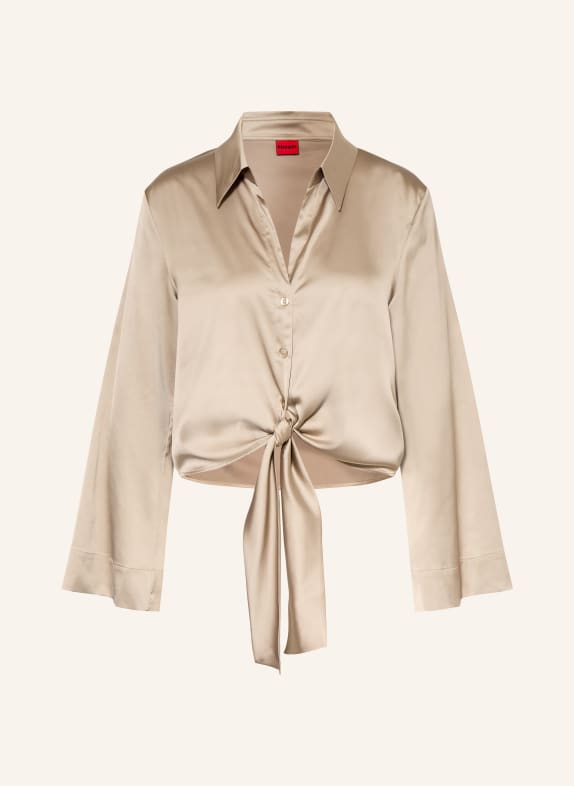 HUGO Satijnen blouse ERRIKA BEIGE