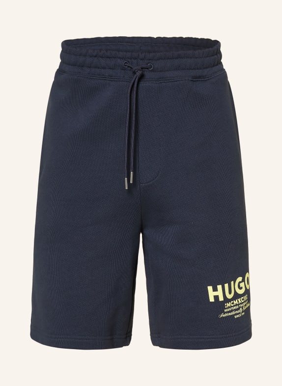 HUGO Sweatshorts NOMARIO DONKERBLAUW / NEONGEEL