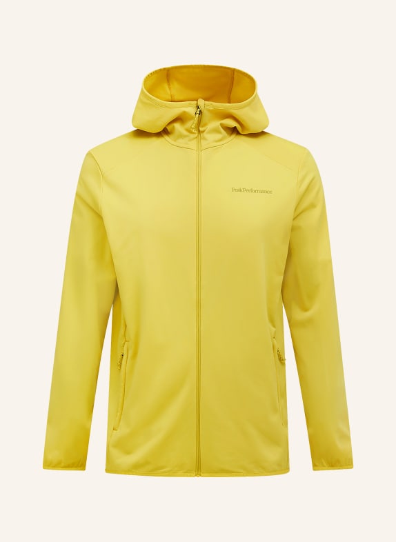 Peak Performance Midlayer-Jacke LIGHT ZIP HOOD GELB