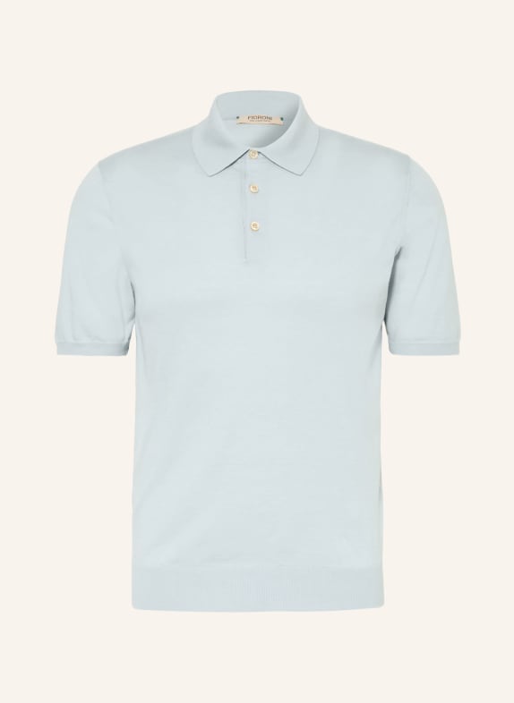 FIORONI Strick-Poloshirt HELLBLAU