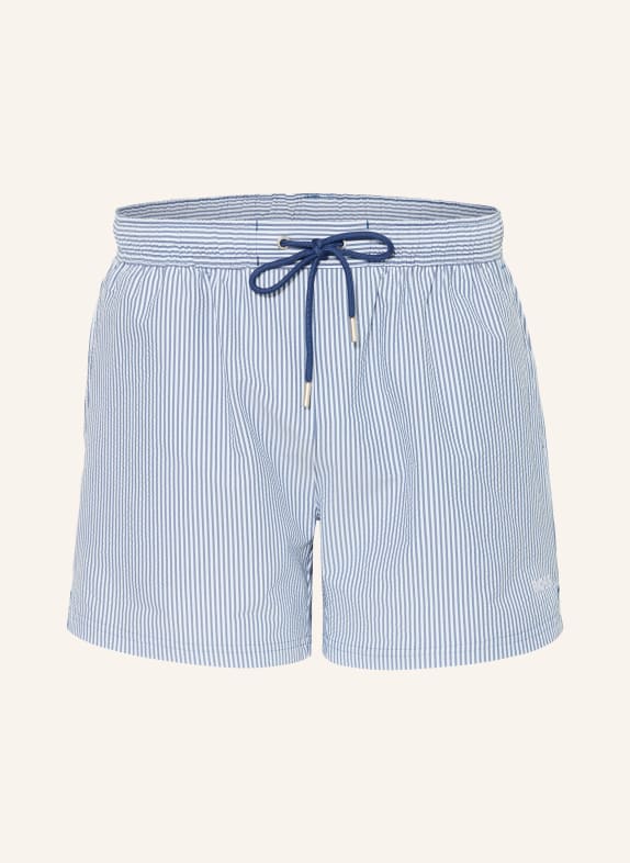 BOSS Zwembroek VELVETFISH BLAUWGRIJS / WIT