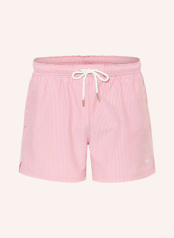 BOSS Zwembroek VELVETFISH DONKERROOD / WIT