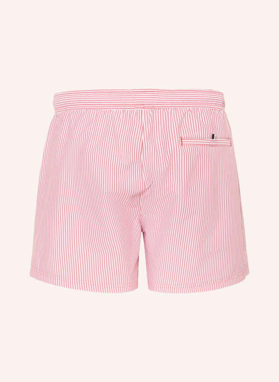 BOSS Zwembroek VELVETFISH DONKERROOD / WIT