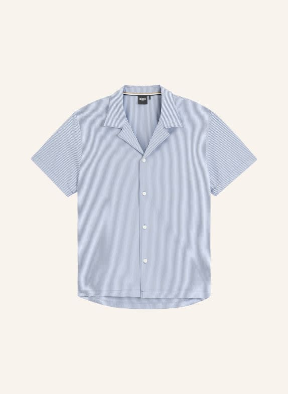 BOSS Resorthemd VELVETFISH Regular Fit BLAU / WEISS