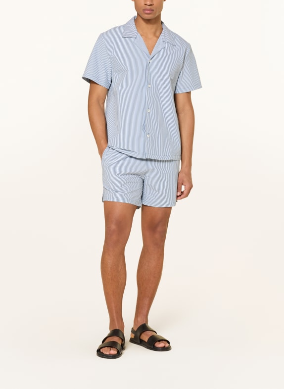 BOSS Resorthemd VELVETFISH Regular Fit BLAUW / WIT