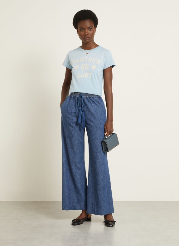 VALENTINO GARAVANI Wallet on Chain ROCKSTUD mit Nieten HELLBLAU