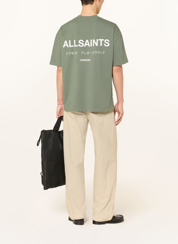 ALLSAINTS T-shirt UNDERGROUND OLIJF / WIT