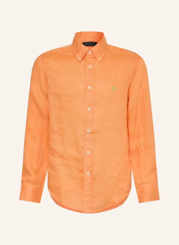 POLO RALPH LAUREN Koszula z lnu JASNOPOMARAŃCZOWY