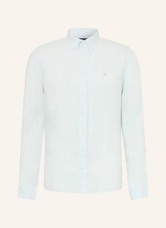 HACKETT LONDON Leinenhemd Tailored Fit HELLBLAU