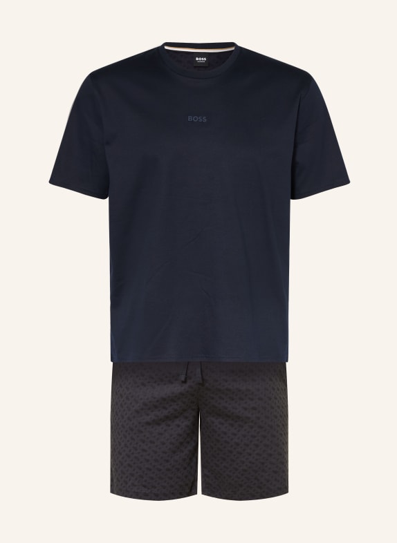 BOSS Shorty-pyjama RELAX DONKERBLAUW