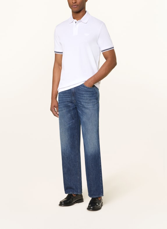 JOOP! JEANS Piqué poloshirt AMARE WIT / DONKERBLAUW
