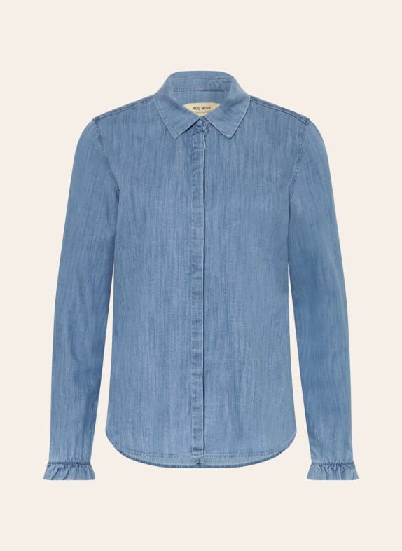 MOS MOSH Overhemdblouse MMMATTIE FLIP van denim BLAUW