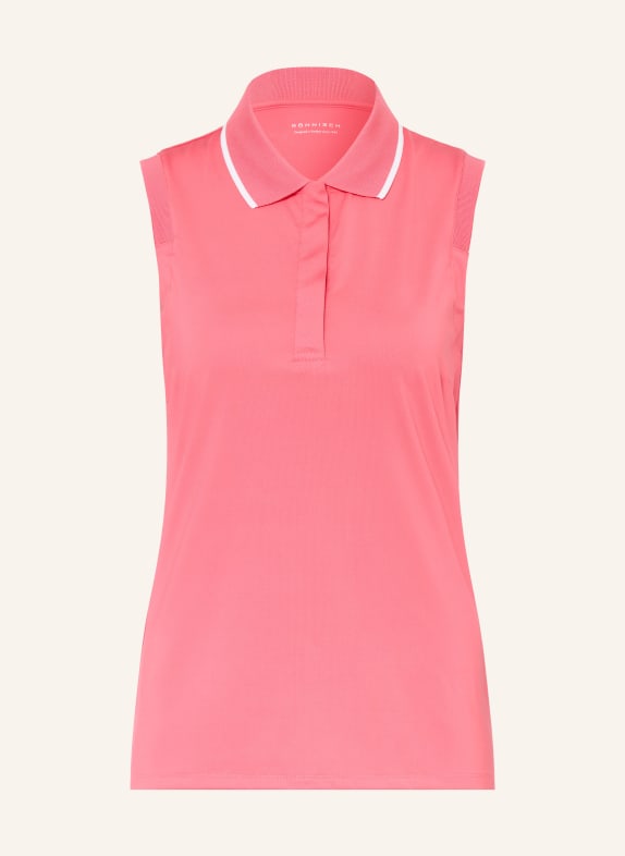 RÖHNISCH Funktions-Poloshirt DENI HELLROT / WEISS