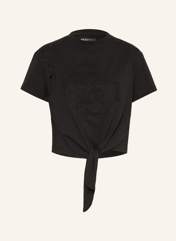 GUESS T-shirt CZARNY