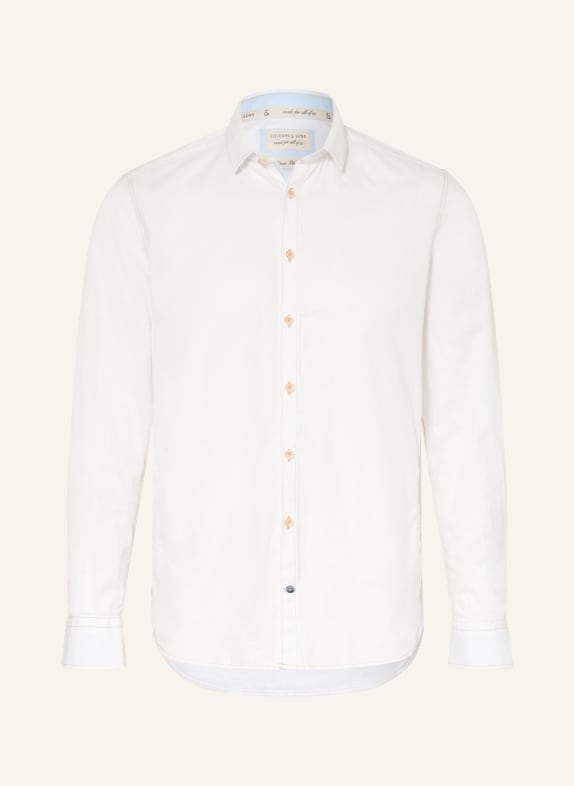 COLOURS & SONS Slim fit overhemd met linnen WIT