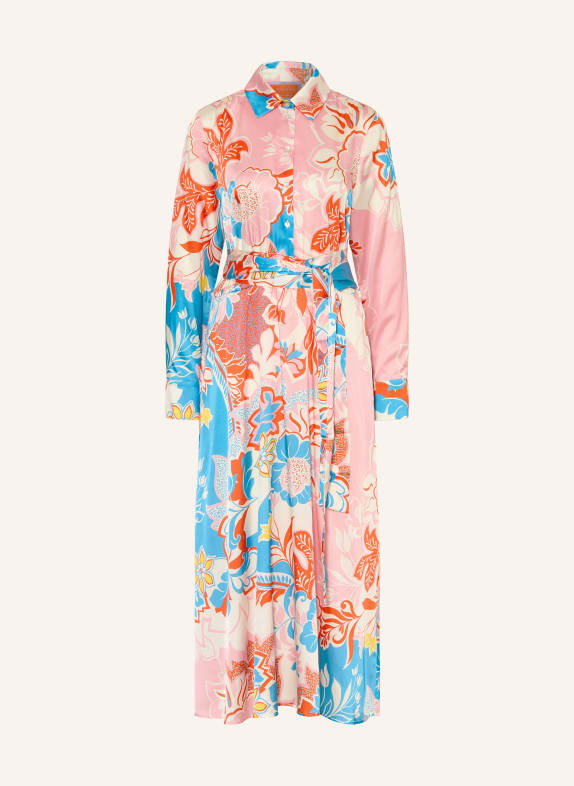 ANNA's Shirt dress with silk PINK / RED / BLUE
