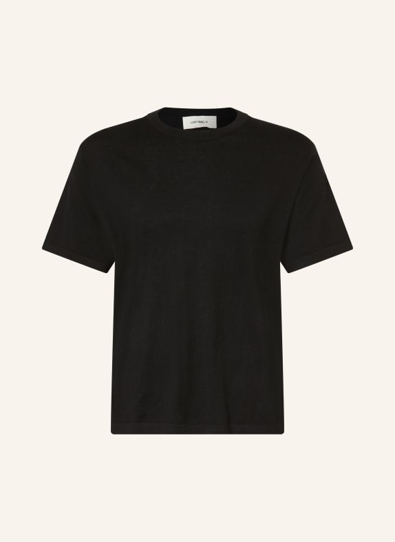LISA YANG Gebreid shirt BRADLEY met kasjmier ZWART