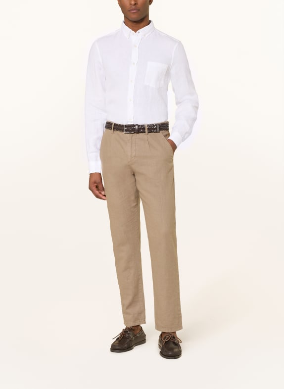 MAERZ MUENCHEN Leinenhemd Comfort Fit WEISS