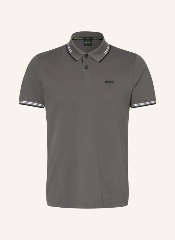 BOSS Piqué poloshirt PAUL Slim Fit GRIJS