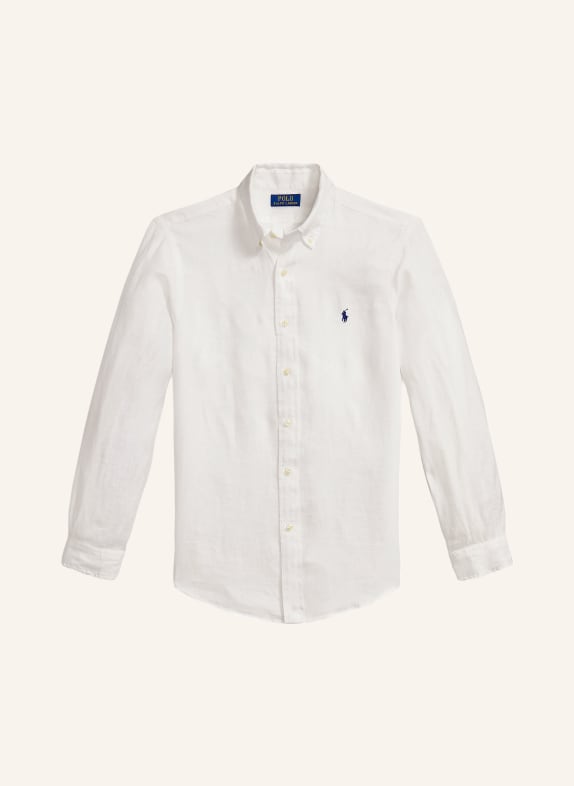 POLO RALPH LAUREN Leinenhemd Custom Fit WEISS