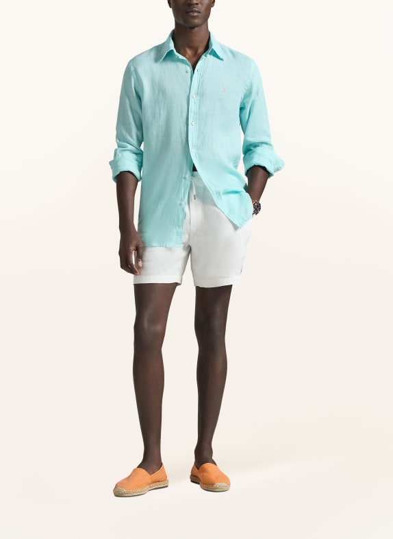 POLO RALPH LAUREN Linnen overhemd Custom Fit TURQUOISE