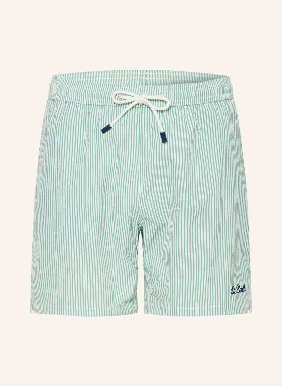 MC2 SAINT BARTH Short de bain PATMOS VERT CLAIR / BLANC
