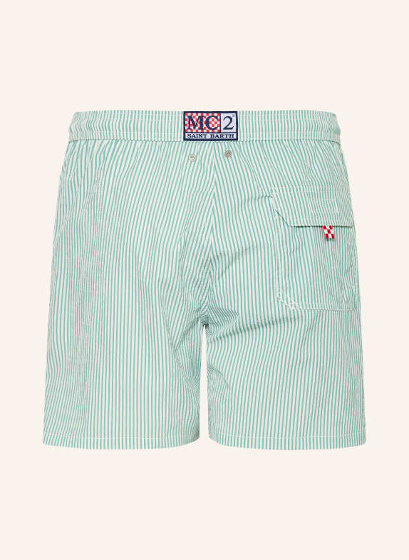 MC2 SAINT BARTH Zwembroek PATMOS LICHTGROEN / WIT