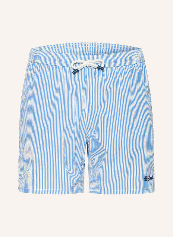 MC2 SAINT BARTH Short de bain PATMOS BLEU CLAIR / BLANC