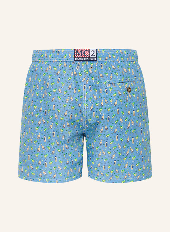 MC2 SAINT BARTH Swim Shorts LIGHT BLUE / YELLOW / LIGHT GREEN