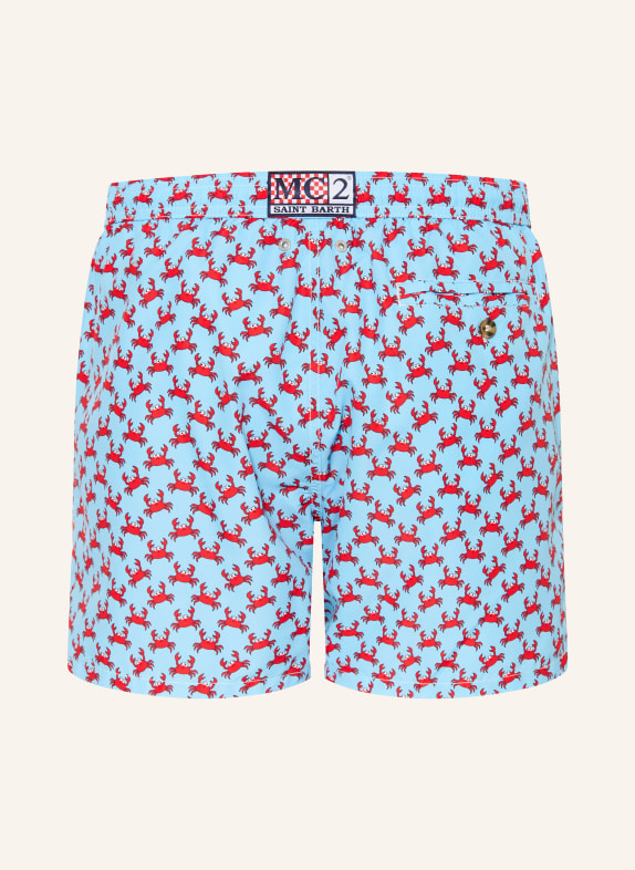 MC2 SAINT BARTH Swim Shorts LIGHT BLUE / RED