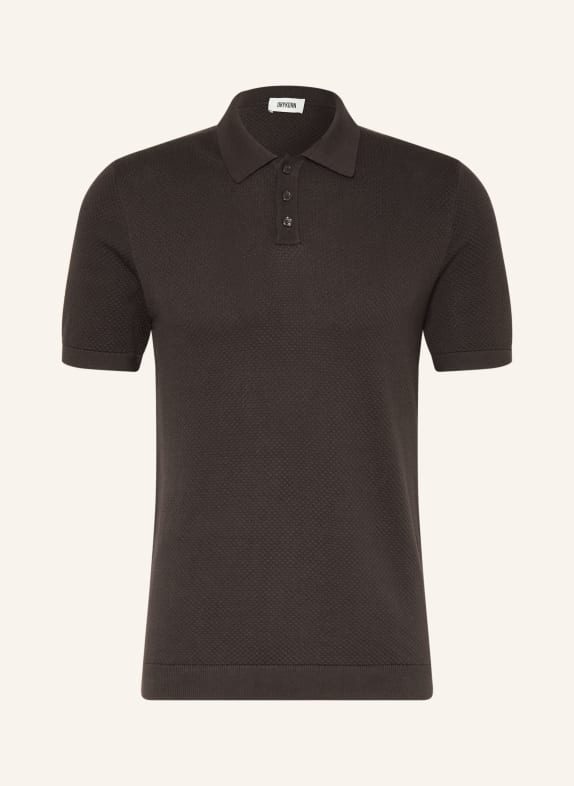 DRYKORN Strick-Poloshirt TRITON Regular Fit DUNKELBRAUN