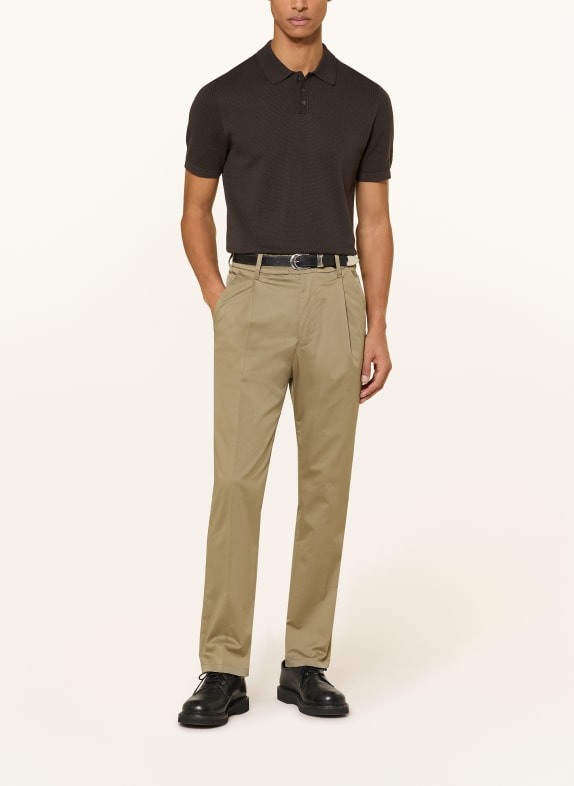 DRYKORN Strick-Poloshirt TRITON Regular Fit DUNKELBRAUN