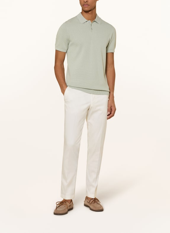 DRYKORN Strikket poloshirt TRITON Regular Fit LYSEGRØN