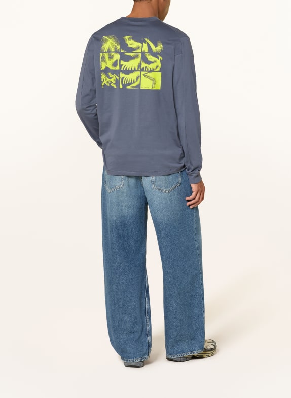 ARC'TERYX Sweatshirt KRAGG DONKERGRIJS / NEONGEEL