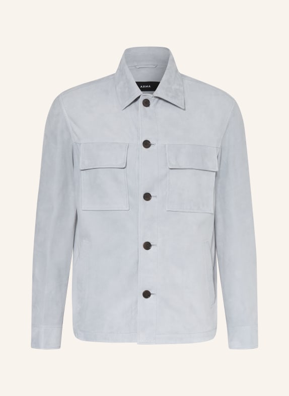 ARMA Leather overshirt MEX LIGHT BLUE