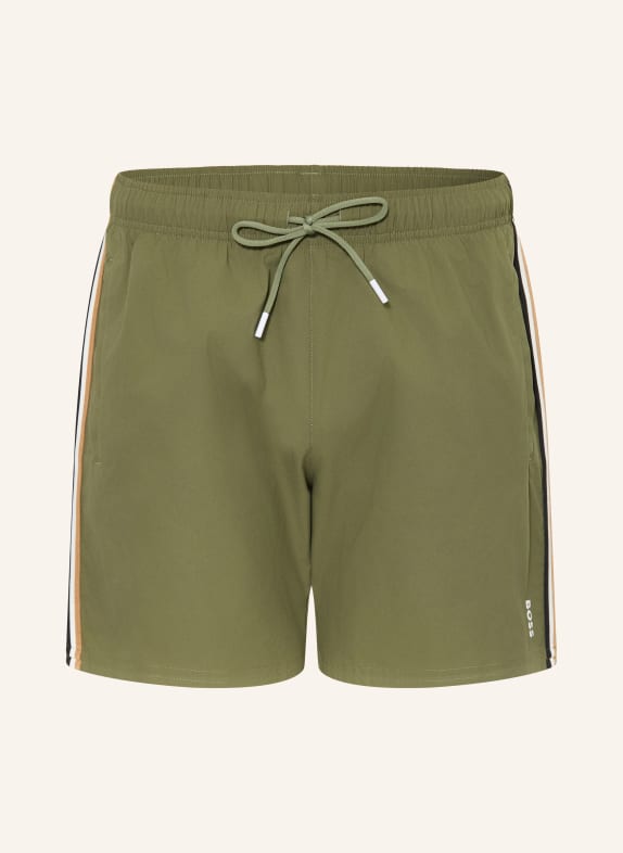 BOSS Zwembroek ICONIC OLIJF