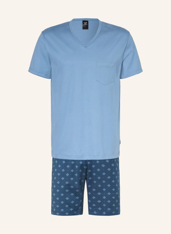 CALIDA Pyjama short RELAX IMPRINT BLEU CLAIR