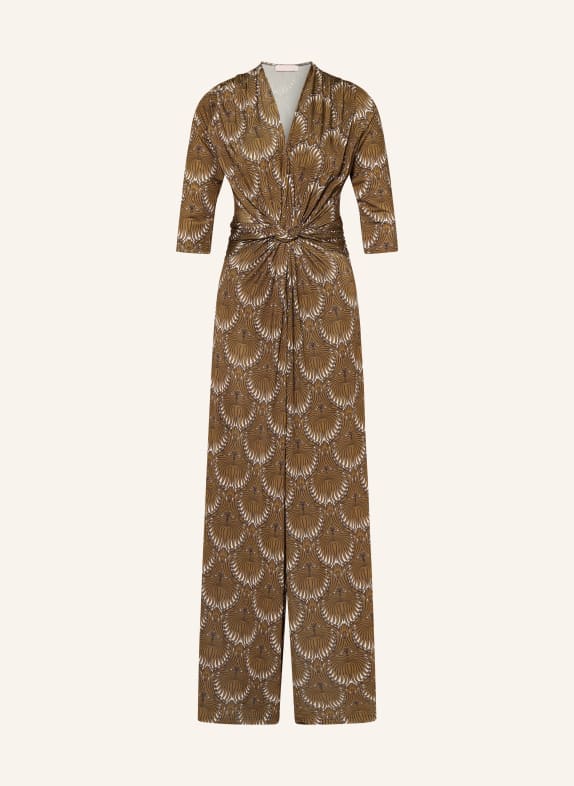 marivie Combinaison-pantalon TEMPT ME ! en jersey à manches 3/4 MARRON / BEIGE