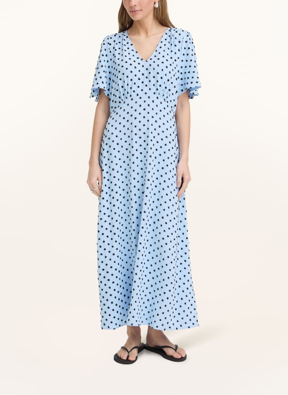 ICHI Kleid IHZABBY HELLBLAU / SCHWARZ