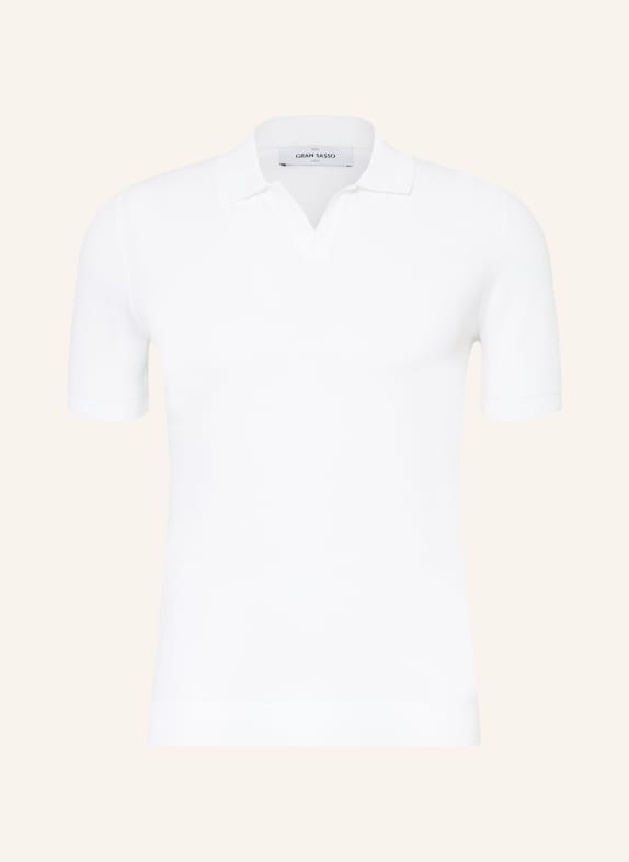 GRAN SASSO Polo piqué BLANC