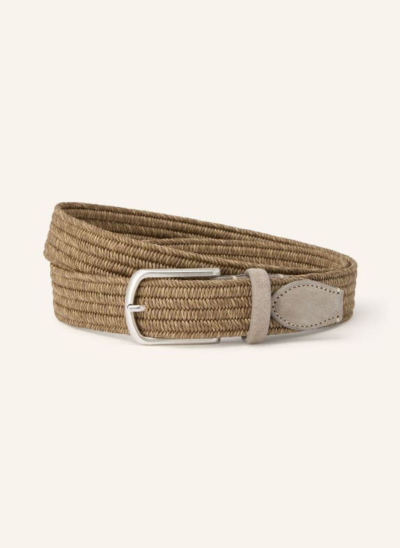 VENETA CINTURE Braided belt BEIGE / SILVER