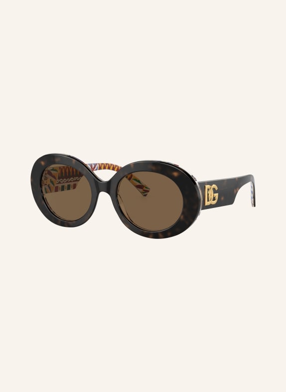DOLCE & GABBANA Okulary przeciwsłoneczne DG4448 HAVANA/ BRĄZOWY