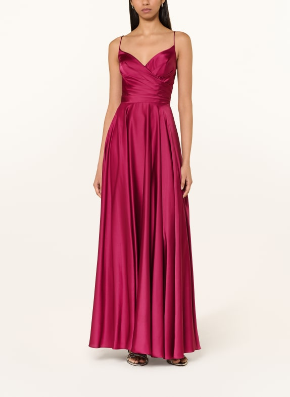 Hey Kyla Sukienka wieczorowa z satyny FUKSJA