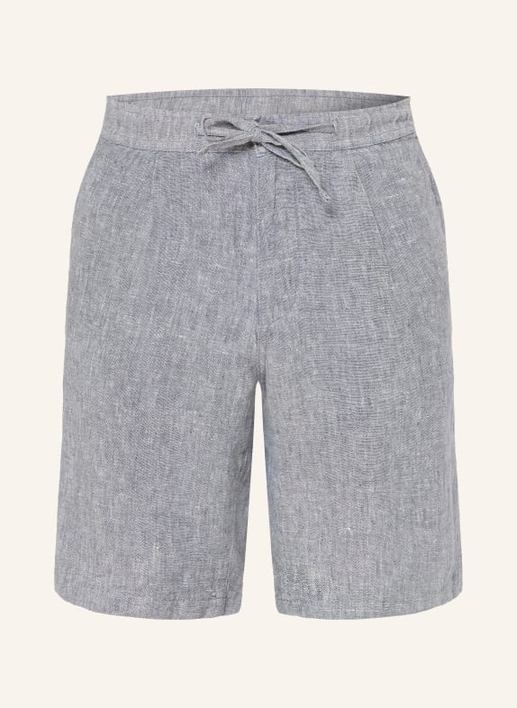 KnowledgeCotton Apparel Linnen shorts FIG Loose Fit BLAUW