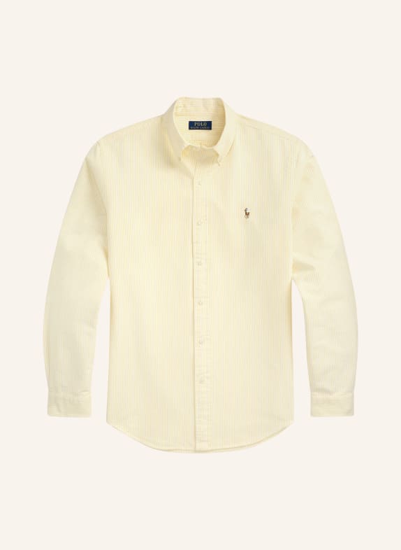 POLO RALPH LAUREN Chemise Custom Fit JAUNE CLAIR / BLANC