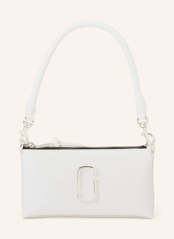 MARC JACOBS Saffiano-Schultertasche THE SNAPSHOT DTM WEISS / SILBER