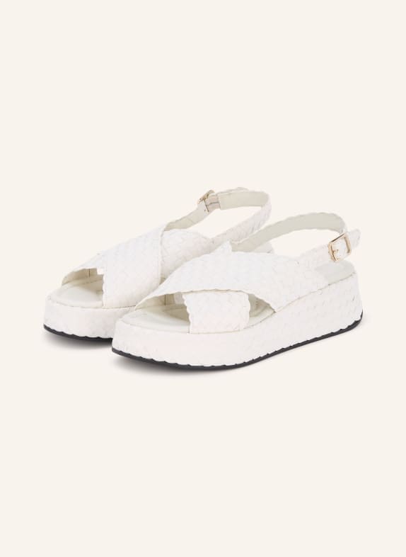 PONS QUINTANA Sandales à plateau MAUI BLANC